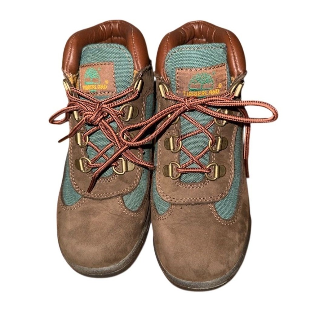 Timberland Boys Field Boots Size 5 Brown‎ Leather Hiking Outdoor durable